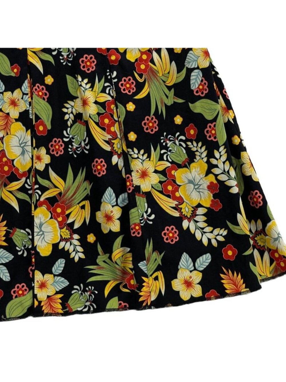 Floral Short Sleeve Collared A-Line Dress With Belt Size 10 By Id~Dio - Picture 15 of 16